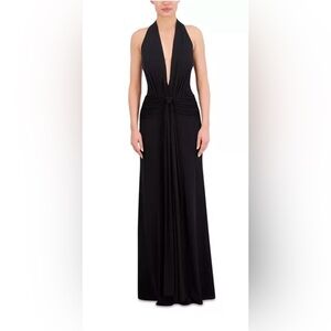 BCBGMAXAZRIA black halter gown